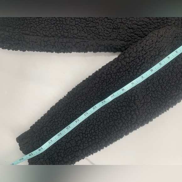 C Calvert Women's Solid Black Cozy Super Soft Zip Front Fleece Sweatshirt S - Picture 5 of 9